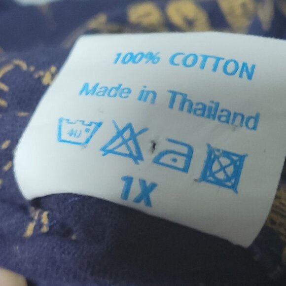 Coj Apparels Hawaiian Shirt Mens Size 1X Bahamas Palm Trees Blue Short Sleeve - Picture 5 of 6